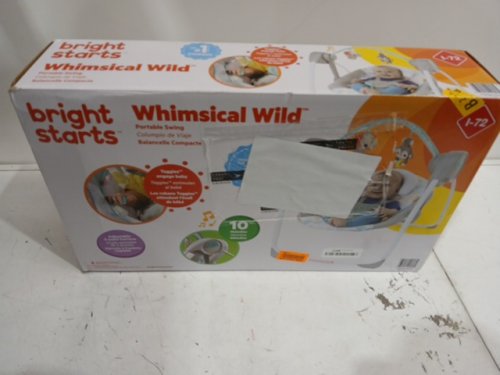 Bright Starts Portable Automatic 6-Speed Baby Swing- Whimsical Wild- (model: 11803) image 2