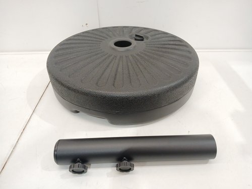 Fillable Round Patio Umbrella Base - 20" - 50lbs cap - Black image 3