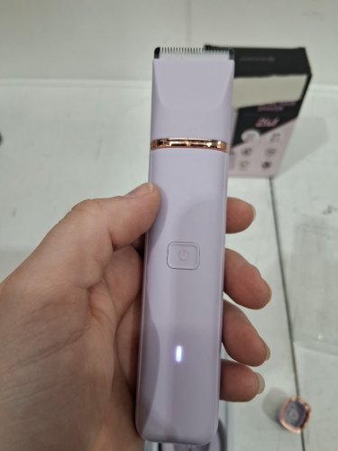 vogcrest 2-in-1 body face and bikini trimmer - purple (model: vg-107) image 3