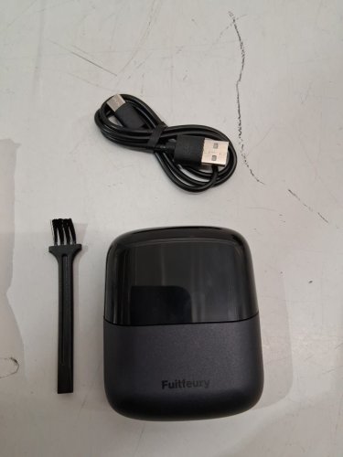 mens fuitfuery cordless electric foil shaver with led display - black (model: h7) image 2
