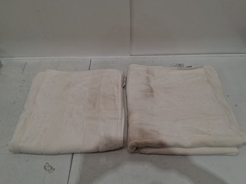 EVOLUTION 100% cotton soft absorbent bath sheets towels - 35" x 70" - off white (model: 1994181) image 2