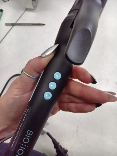 BIO IONIC LONG BARREL PRO CURLING IRON HAIR STYLER - 1.5" - BLACK (MODEL: Z-FGTST-CL-1.5) image 4