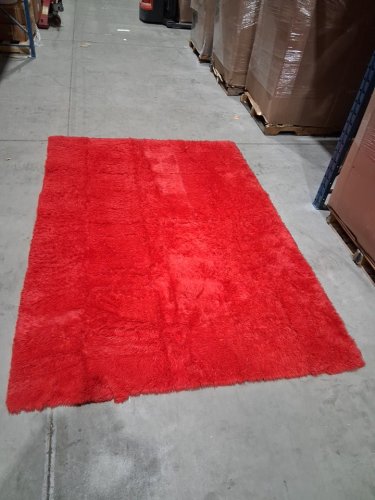 Shaggy High Pile Fluffy Fur Area Rug - 5FT x 8FT - Red image 2