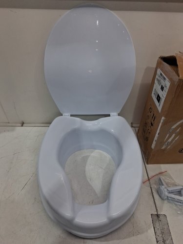 RAISED TOILET SEAT WITH SCREW ROD LOCKING - 4" RAISED HEIGHT - 300LBS MAX CAPACITY - WHITE (MODEL: FBL760600) image 4