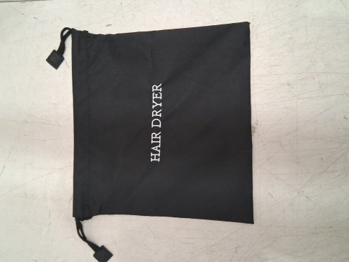 3 JERDON Hair Dryer Bag with Drawstring - 12" X 12" - BLACK (MODEL: JHDB12BK) image 3