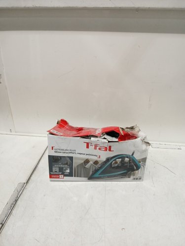 t-fal ultraglide plus enhanced steam iron with calcium collector - black/teal (model: 1980969 / fv5871q0) image 2