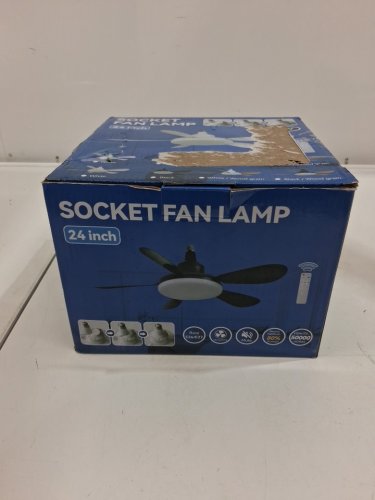 Socket Fan Light with Remote - 24" - 30W - 3000K/4000K/6500K - WHITE image 4