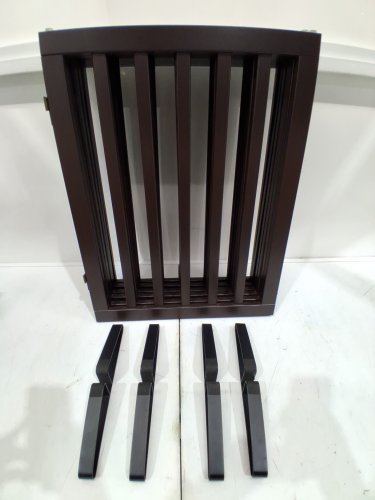 Smart FENDEE 6 Panel Foldable Freestanding Pet Fence - 24" X 18.5" - 111" - BROWN image 2