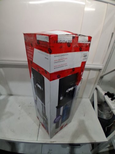 frigidaire water cooler/dispenser with cup storage 2 temperature bottom loading stainless steel water dispenser - 42.5" x 13" x 13.5" - black/silver/grey (model: efwc900) image 2