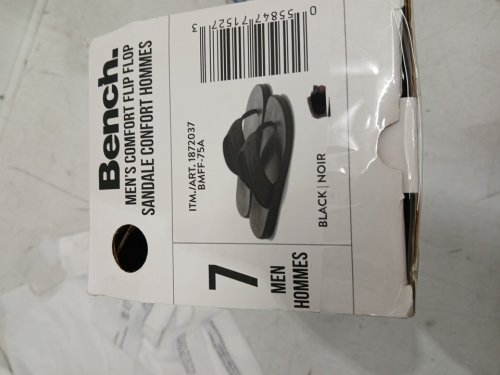 men's Bench Comfort Flip Flops - size 7 - black (style:1872037) image 4