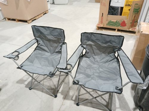 2PK folding camping chair - grey image 4