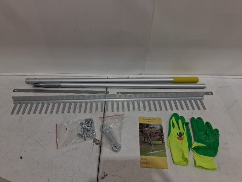 Aluminum Landscape, lake weed rake with long handle - 36" head - 75" handle - Silver/black (Model: cy-sf13) image 4