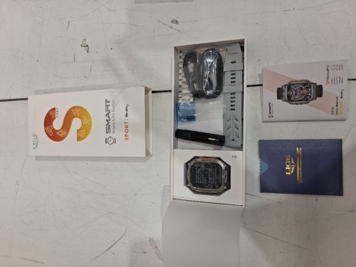 Mens LIGE Smartwatch with 2 WRIST Straps & 2 Chargers - 2.01" SCREEN - SILVER/GREY (MODEL: TX12) image 2