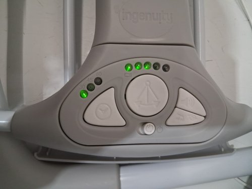Ingenuity 2-in-1 convertme compact portable baby swing & seat with vibrations & nature sounds - battery powered - 20lbs max - raylan theme/grey (model: ‎12189) image 4