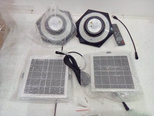 2pk FabStyl Solar Indoor Outdoor Shed Light- 4000LM - black\white image 3
