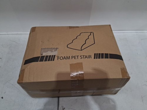 4 steps Foam pet stairs - 26" x 20" x 15" - brown image 2