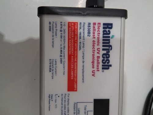 rainfresh uv ballast ultraviolet replacement - for R830/R519/R1245 models (Model : r830b2) image 4