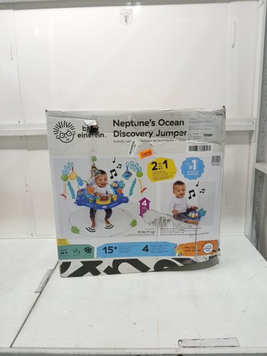 BABY EINSTEIN NEPTUNE'S OCEAN DISCOVERY JUMPER WITH ADJUSTABLE HEIGHT - 15+ MULTI-SENSORY TOYS/ACTIVITIES - 4 LANGUAGES - MULTI-COLOUR (MODEL: 10455) image 2