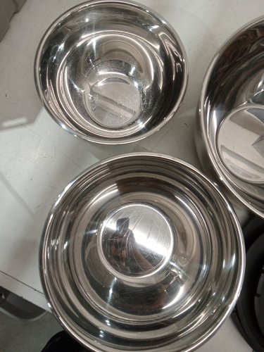 6PC MIU stainless steel non-slip mixing bowl set with lids - 2.8l/4.7l/7.6l - stainless steel/black (model: 2819867) image 3