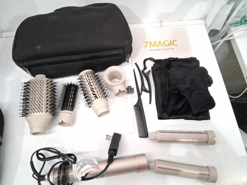 7magic high speed hair dryer brush and 6 in 1 styler - 110 volts - 1200 watts - gold - (model: HB-800) image 3