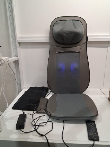 SNAILAX SHIATSU NECK, SHOULDERS & FULL BACK KNEADING SHIATSU/ROLLING MASSAGER WITH HEAT - GREY (MODEL: SL-233) image 2