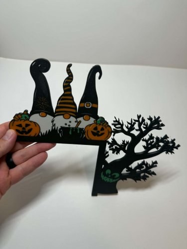 9" x 9" 3D Printed - Halloween Door topper - Right Side of door image 3