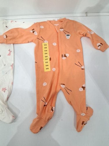 2 assorted baby ONESIES - 6m - WHITE/ORANGE image 4