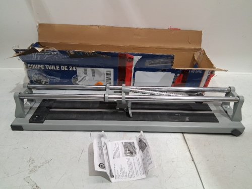 King Canada Tile Cutter Dual chrome-plated steel - 24" - SILVER/BLUE  (MODEL: KC-24TC) image 3