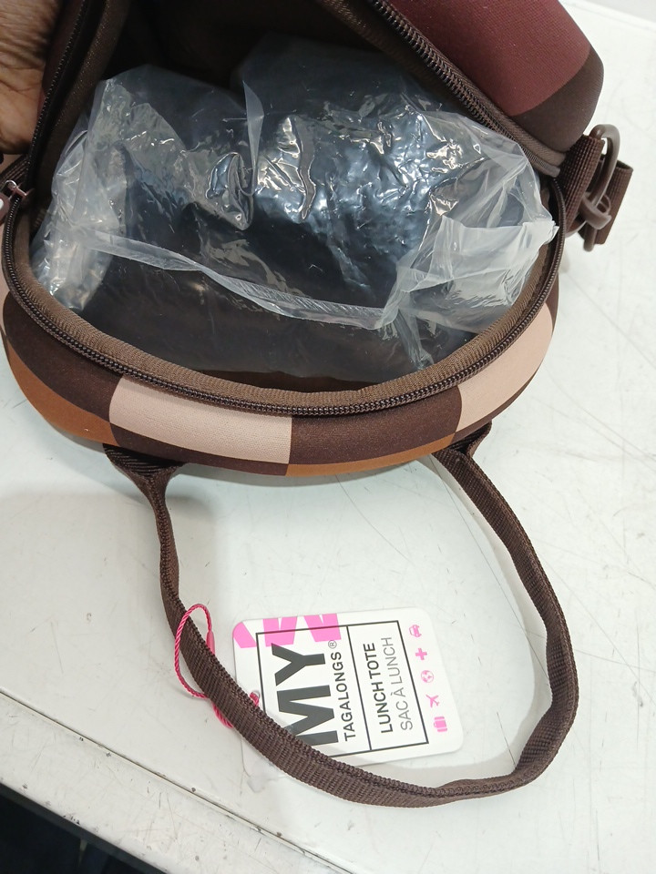 Mytagalongs large duffle bag Cloud Duffle Bag - 8.5" x 5" x 9.5" - Check Mate/brown (model: 1961299/538298-ckmt/mul) image 3