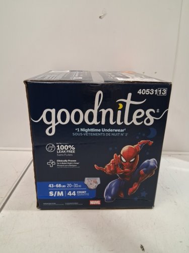 44PK boy's GOODNITES NIGHT TIME disposable training UNDERWEAR - small/medium (43-68lbs) - MARVEL SPIDERMAN image 4