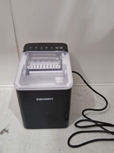 EUHOMY SELF-CLEANING BULLET COUNTERTOP ICE MAKER WITH ICE SCOOP - MAKES 27LB PER DAY - BLACK (MODEL: im021-bbl-caeh / IMB1008CA-UL) image 3