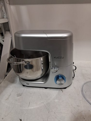 kUCCU 6-speed tilt-head electric stand mixer with splash guard & hook, whisk & beater- 8.5qt - 660w - silver - (model:sm-1508) image 10