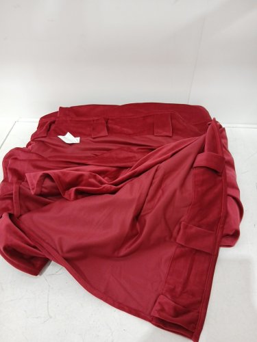 (1 panel) Shiny luxury Extra Long Light Blocking Velvet Curtains with rod pockets - 100" x 144" - ruby / red image 5