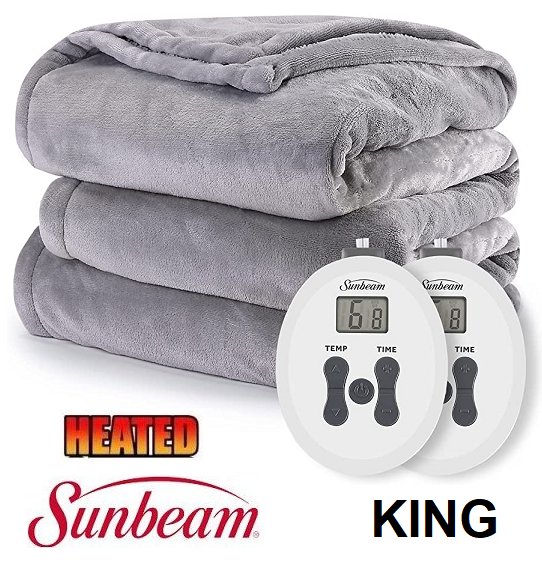 Sunbeam Royal Luxe Mushroom Heated Blanket Full Nepal Ubuy