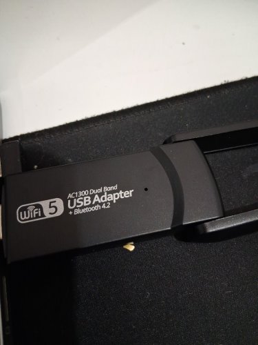 dual band usb adapter - 1300mbps - 2.4g and 5g - black image 3
