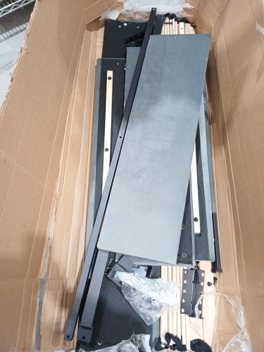 Upholstered Bed Frame With Headboard - Queen - Grey image 3