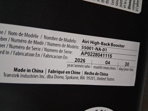 DIONO AIRI HIGH BACK BOOSTER CAR SEAT - 40LBS TO 120LBS - PINK COTTON CANDY (MODEL: 55001-NA-01) image 4