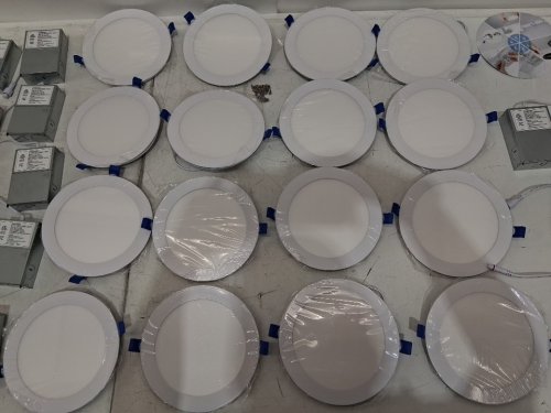16PK ENSENIOR LED ULTRA-THIN DIMMABLE RECESSED LIGHT with JUNCTION BOXES - 2700K/110W/1050LM - (MODEL: ERL-12X-ETL-5CCT) image 7