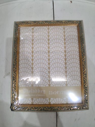 VIOLABBEY VINTAGE STYLE DECORATIVE PHOTO FRAME - 11" X 14" - BLUE/GOLD image 3