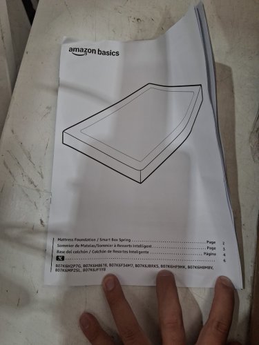 AMAZON BASICS SMART BOX SPRING BED BASE, MATTRESS FOUNDATION - 74" X 53" X 5" - FULL - OFF-WHITE (MODEL: b07k6h2p7g) image 7