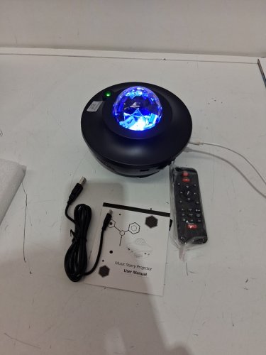 Amorno nebula galaxy nightlight star projector and bluetooth speaker - black/blue (MODEL: BL-XK01) image 3