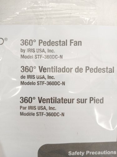 WOOZOO ADJUSTABLE PEDESTAL 360 OSCILLATING 12 SPEED STANDING FAN WITH TOUCH SCREEN BASE - 21" - 36" - WHITE (MODEL: STF-360DC-N) image 6