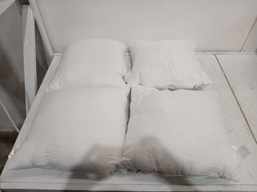 4pk outdoor waterproof porch couch pillow inserts - 13" x 13" - white image 2