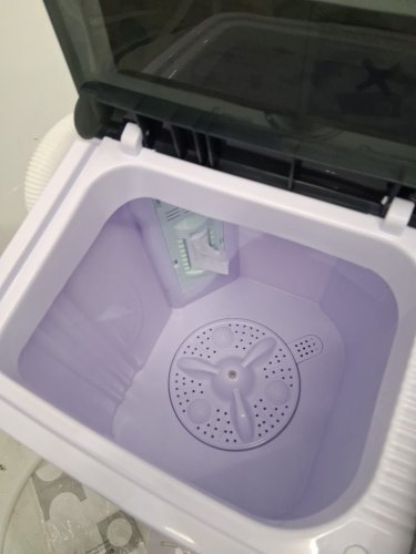 COSTWAY PORTABLE COMPACT TWIN TUB WASHING MACHINE - 17.6LBS CAPACITY - GREY/WHITE - (MODEL: FP11145US-DK) image 10