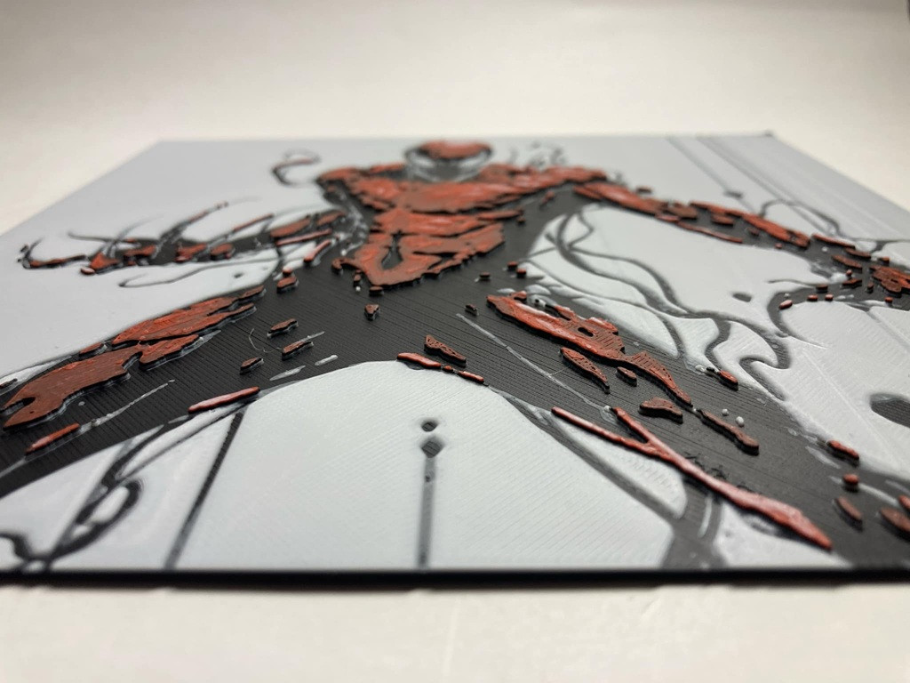 8"x8" 3D Printed - Carnage - Marvel - Textured Photo image 2