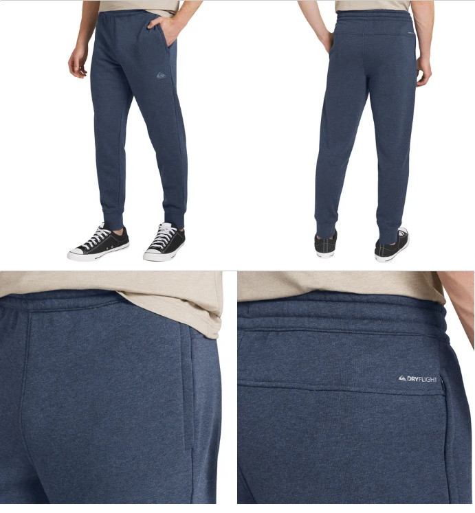 Men's Quicksilver Dry flight French Terry Joggers with zipper pockets - XXL -  Navy (style: 1978895) image 2