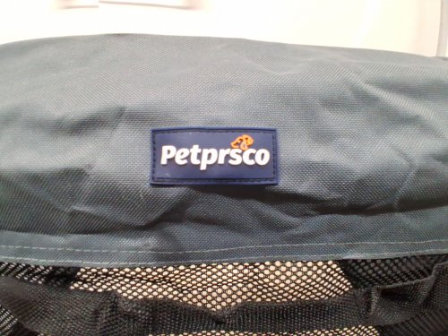 Petprsco Portable and Collapsible Dog Travel Crate for cats and large dogs - 40" x 27" x 27" - GREY/BLACK image 4