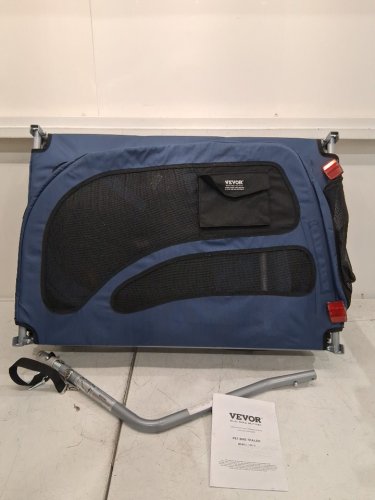Foldable Pet Bike Carrier Trailer - 33.27" X 28.54" X 56.69"- Black & Blue (model: DT815) image 4