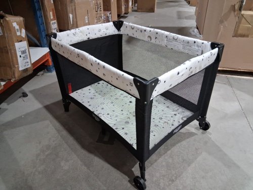 Cosco Kids Origins Playard Twinkle Twinkle Baby Playpen - 27.5" x 39.3" x 25.5" - Black/White - (model:COS-05303CTWK ) image 3