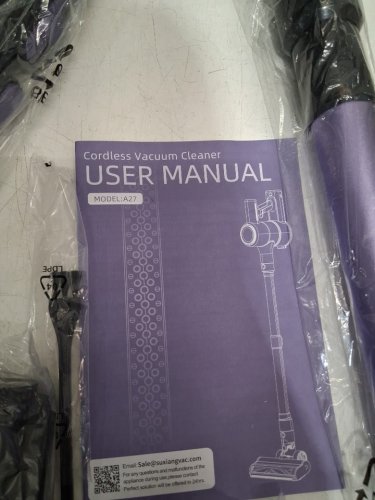 Lightweight 4-IN-1 Stick Vacuum Cleaner WITH LED Headlights 120V- BLACK/PURPLE (MODEL: a27) image 5